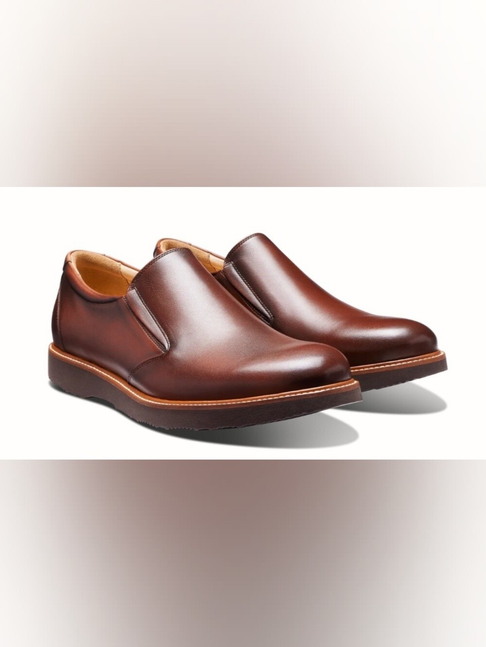 Sam Hubbard Frequent Traveler Slip-On Loafer — Cognac Leather (Men) Size 10